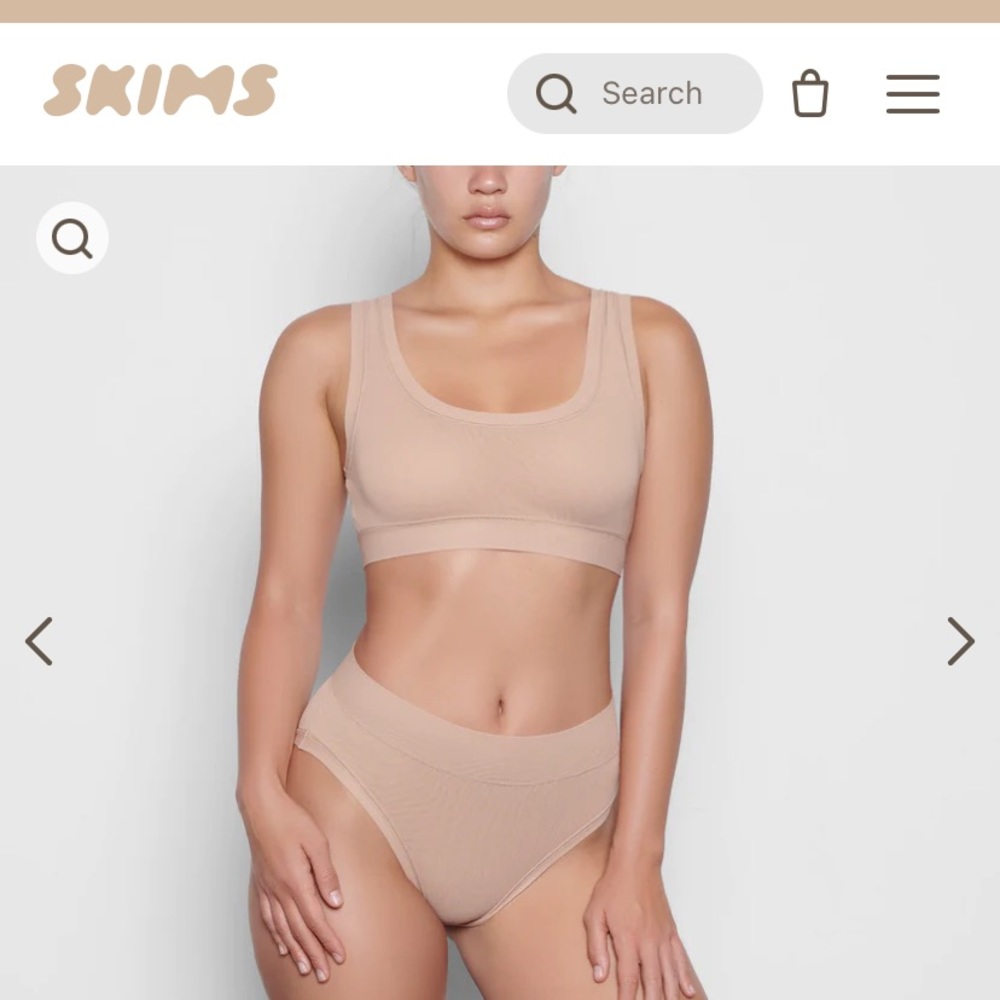 NWT Skims summer mesh scoop bralette, size medium